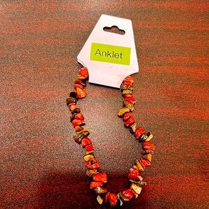 10in Southern Red Agate anklet
